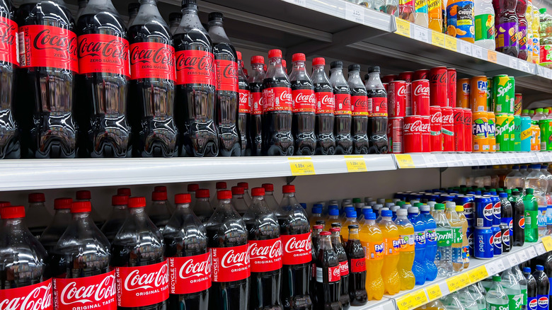 soda selection in store